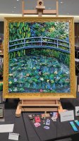 Bridge over Pond of Water Lilies (Lego Replica) by Megan Groves
