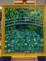 Bridge over Pond of Water Lilies (Lego Replica) by Megan Groves